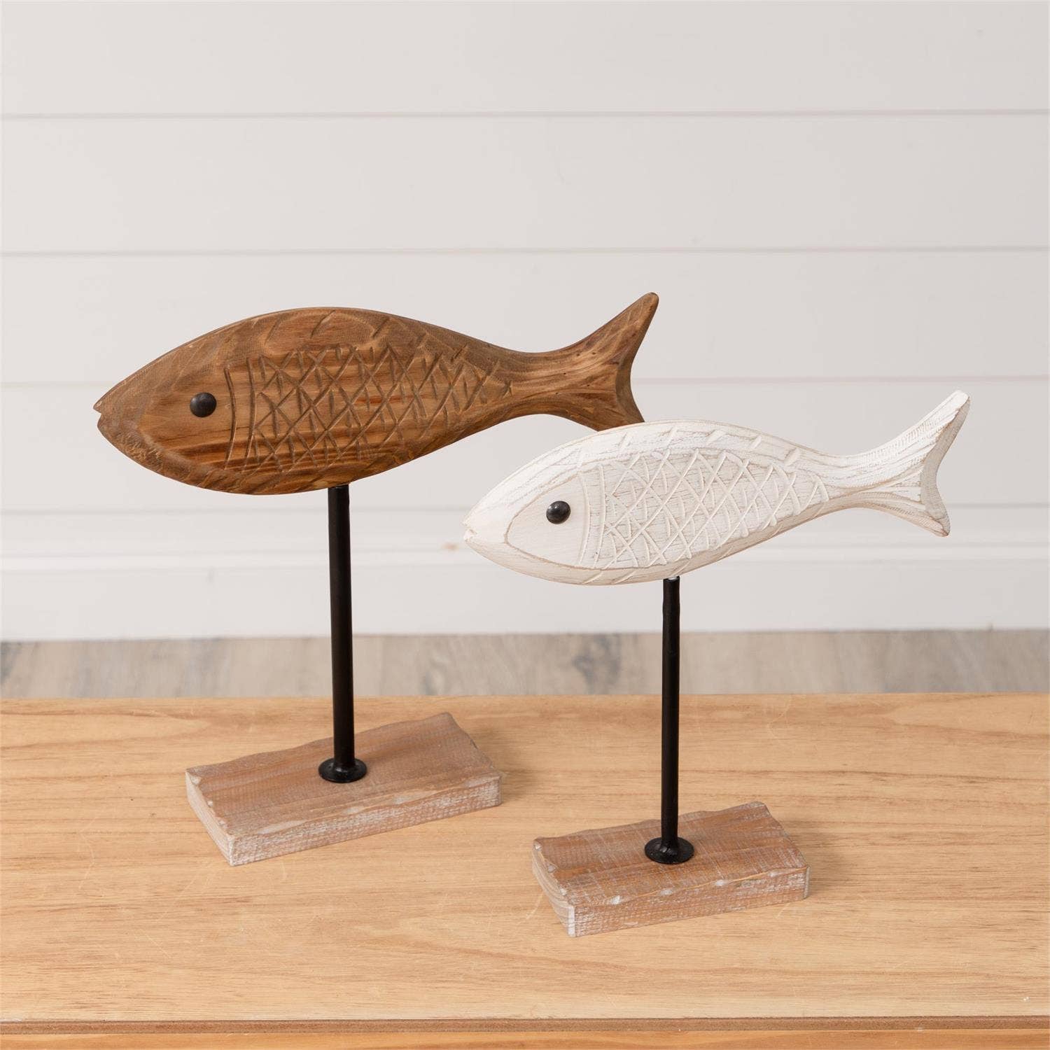 Wooden Fish on Stand | Gnometown Grounds